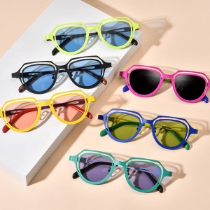 Color pure titanium sunglasses cat-eye sunglasses