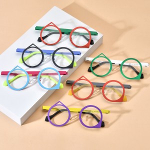 Vintage polygonal pure titanium glasses