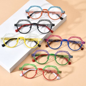 Vintage polygonal pure titanium glasses