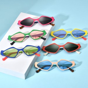 Color pure titanium sunglasses cat eyes