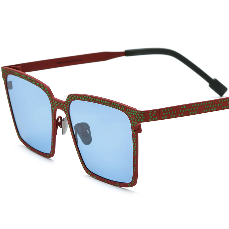 Multi-color pure titanium frame personality sunglasses