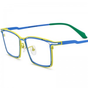 Pure titanium myopia square glasses frame