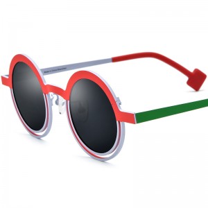 Fashionable round pure titanium sunglasses