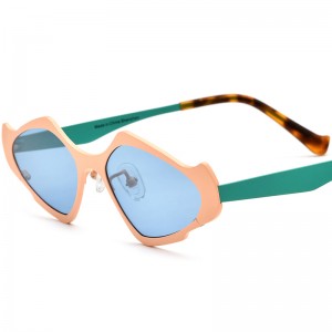 Color pure titanium sunglasses cat eyes