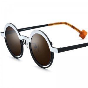 Fashionable round pure titanium sunglasses