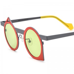 Color pure titanium personality sunglasses