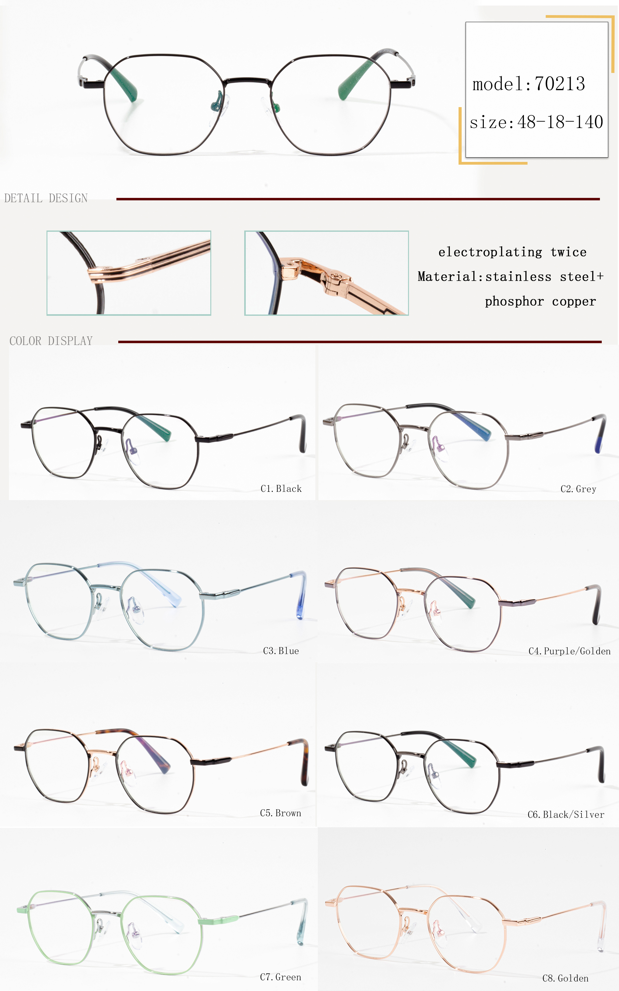 flexible metal frame eyeglasses