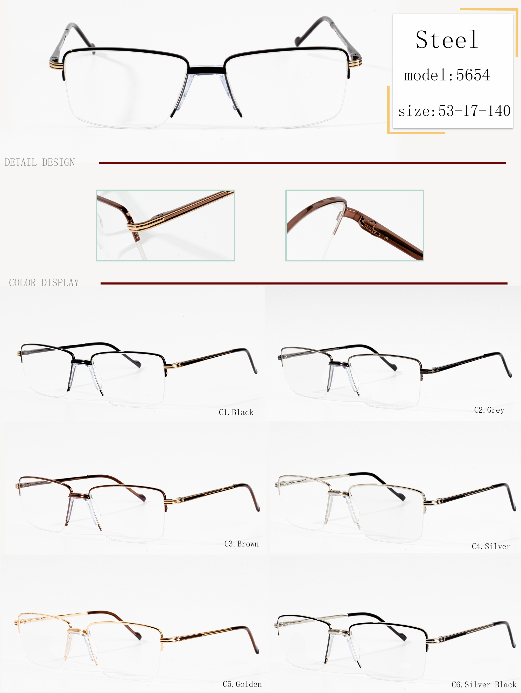 Optical men frames