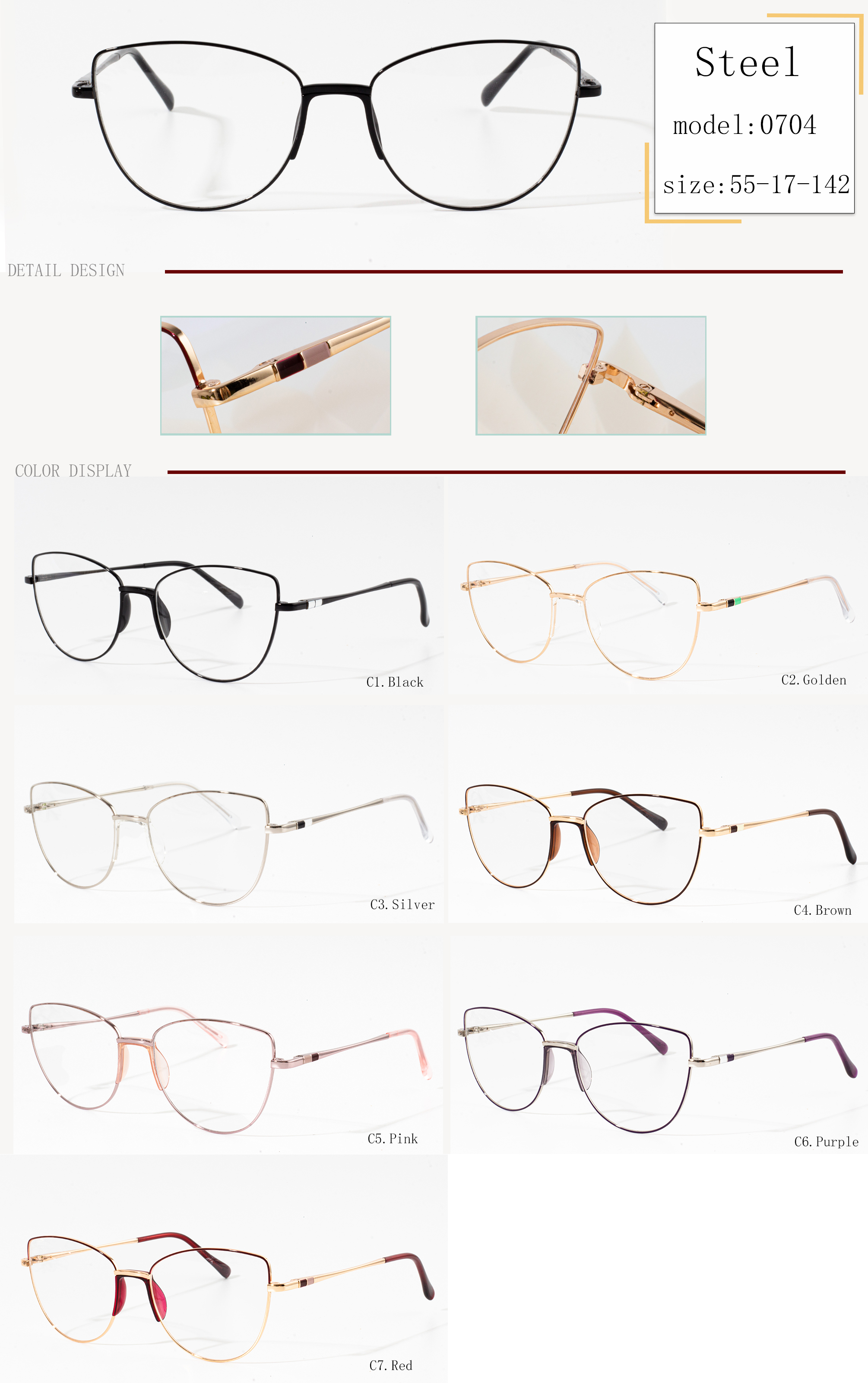 Round eyeglasses frames